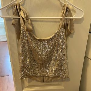 NWT sequin crop top